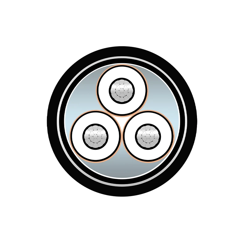 AL/XLPE/CTS/STA/PVC Three Core Power Cable 12/20kV
