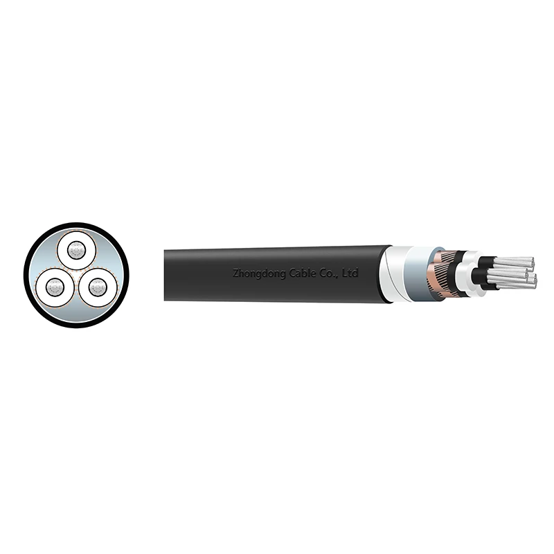 AL/XLPE/CWS/PVC Three Core Power Cable 18/30kV