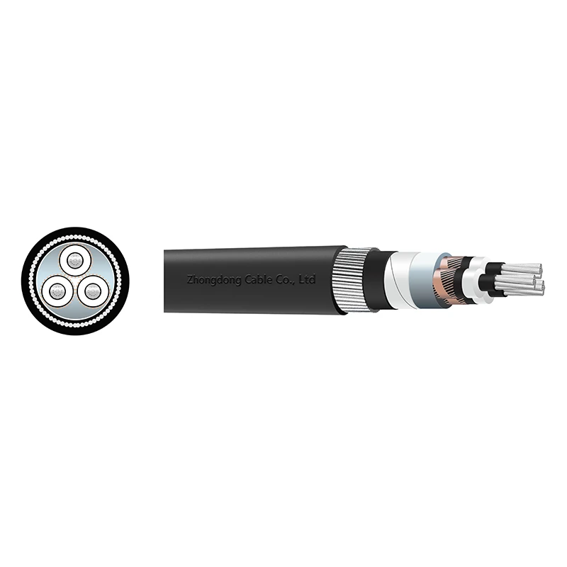 AL/XLPE/CWS/SWA/PVC Three Core Power Cable 26/35kV
