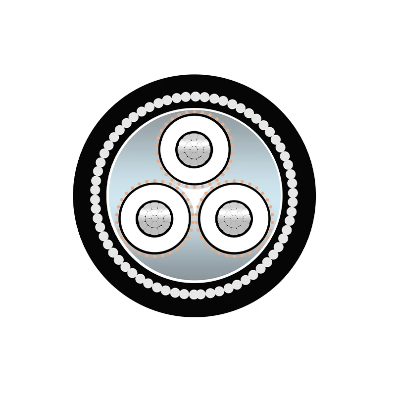 AL/XLPE/CWS/SWA/PVC Three Core Power Cable 26/35kV
