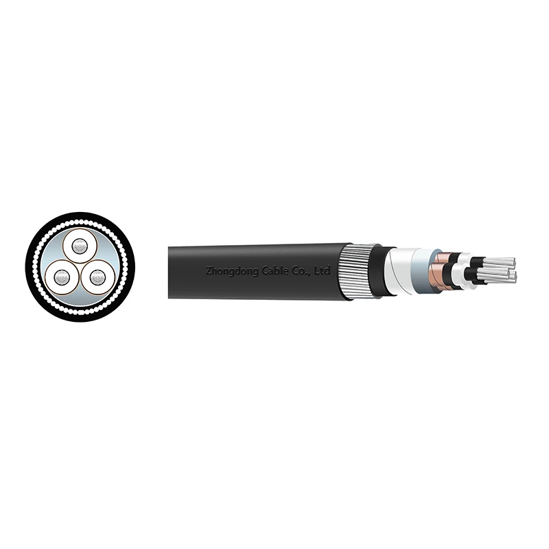 AL/XLPE/CTS/SWA/PVC Three Core Power Cable 8.7/15kV