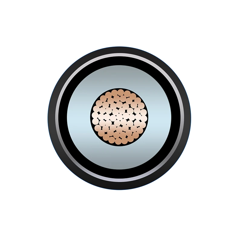 CU/XLPE/Welded Corrugated Aluminium/PVC Single Core Power Cable 38/66kV