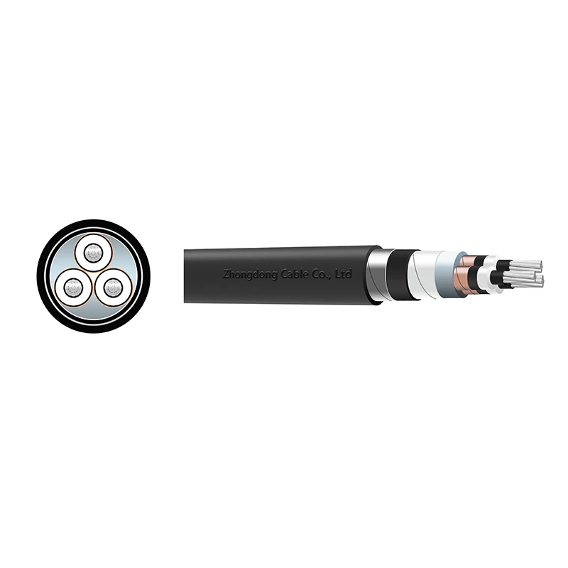 AL/XLPE/CTS/STA/PVC Three Core Power Cable 12/20kV
