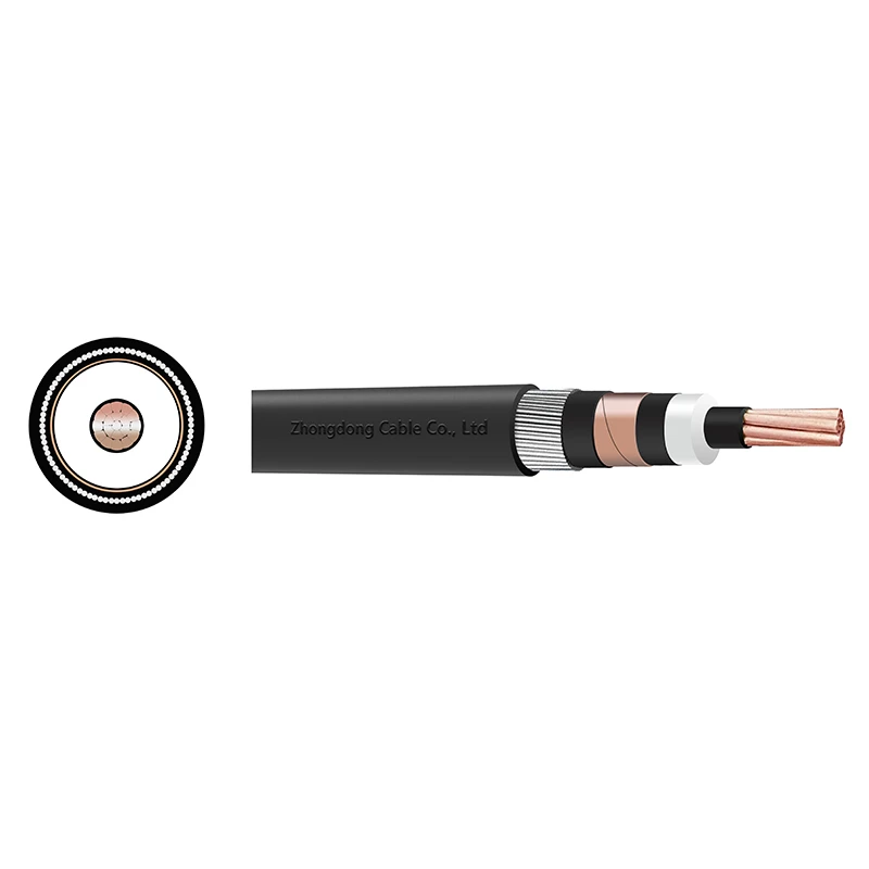 CU/XLPE/CTS/AWA/PVC Single Core Power Cable 8.7/15kV