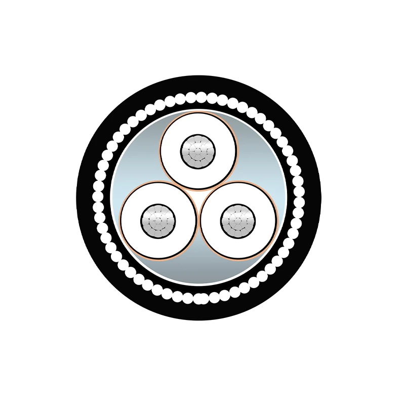 AL/XLPE/CTS/SWA/PVC Three Core Power Cable 8.7/15kV