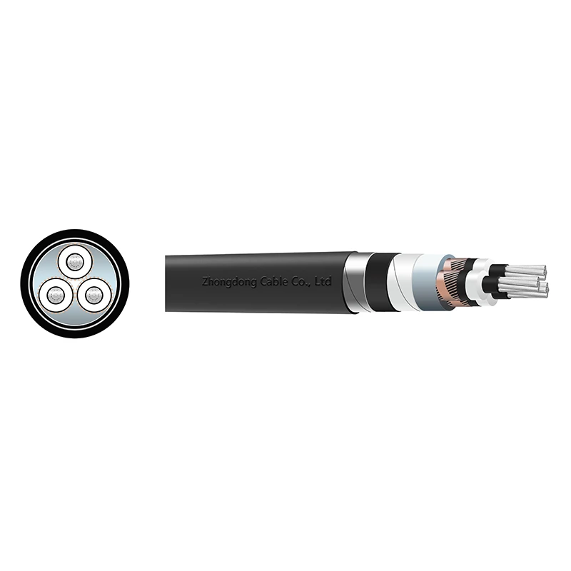 AL/XLPE/CWS/STA/PVC Three Core Power Cable 18/30kV